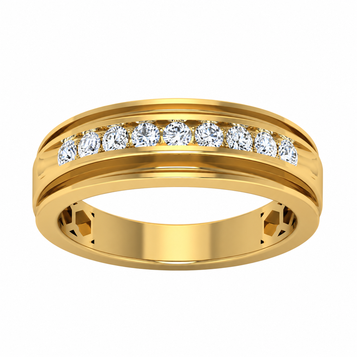 Men's wedding band JFYC-MR-001, view 2
