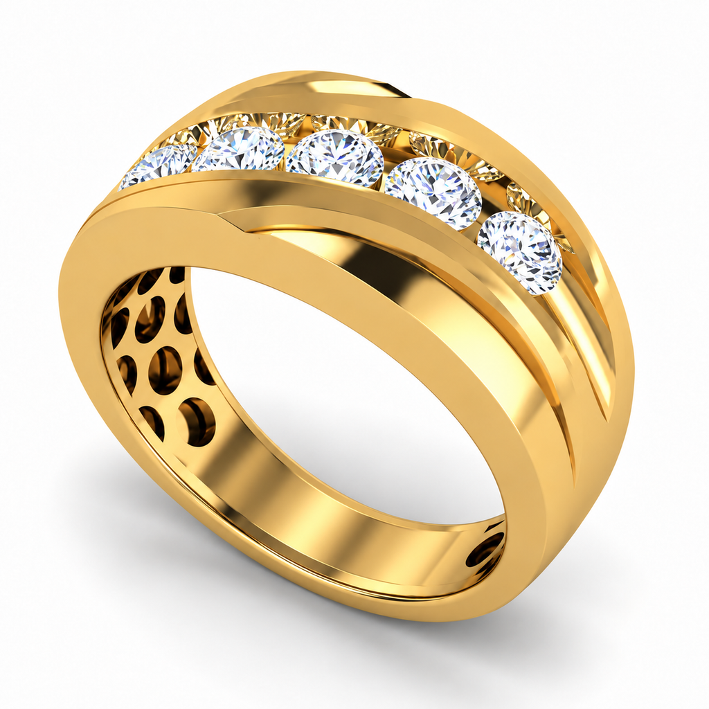 Men's wedding band JFYC-MR-004, view 1