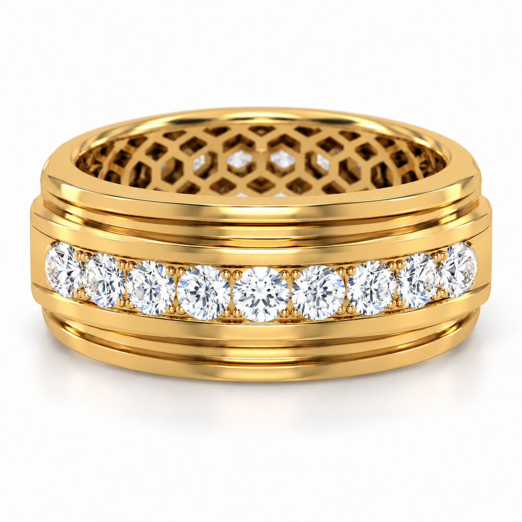 Men's wedding band JFYC-MR-010, view 2
