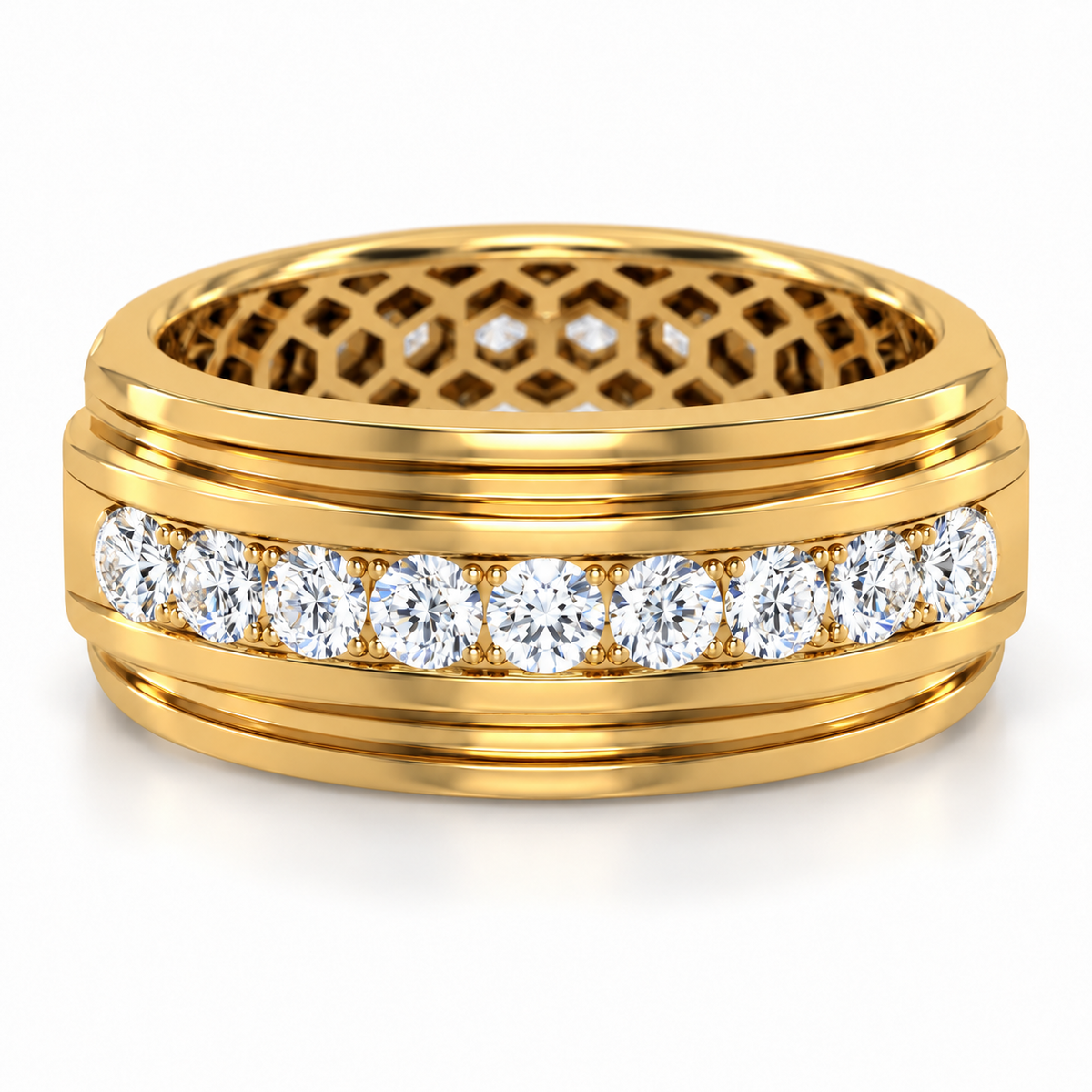 Men's wedding band JFYC-MR-010, view 2