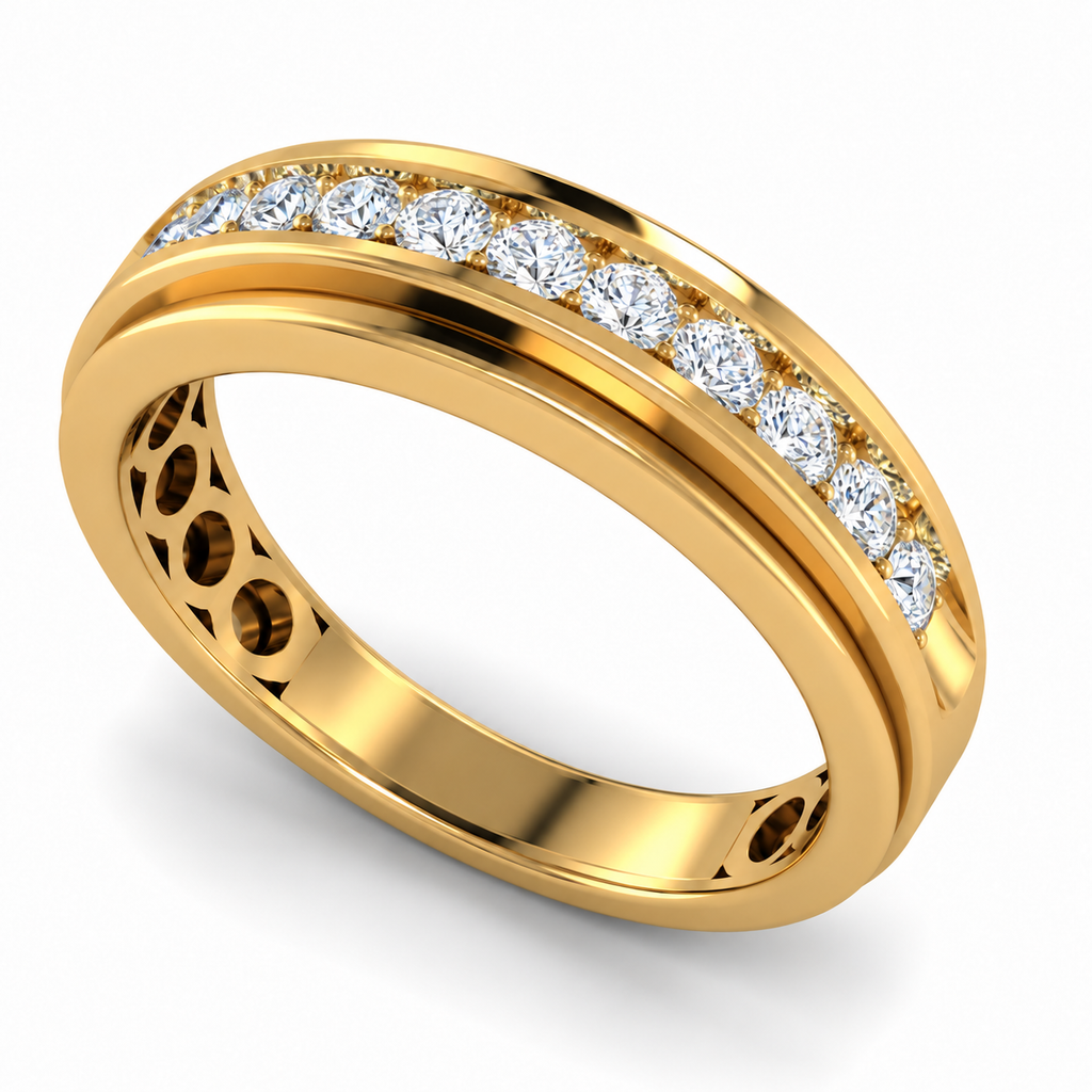 Men's wedding band JFYC-MR-011, view 1