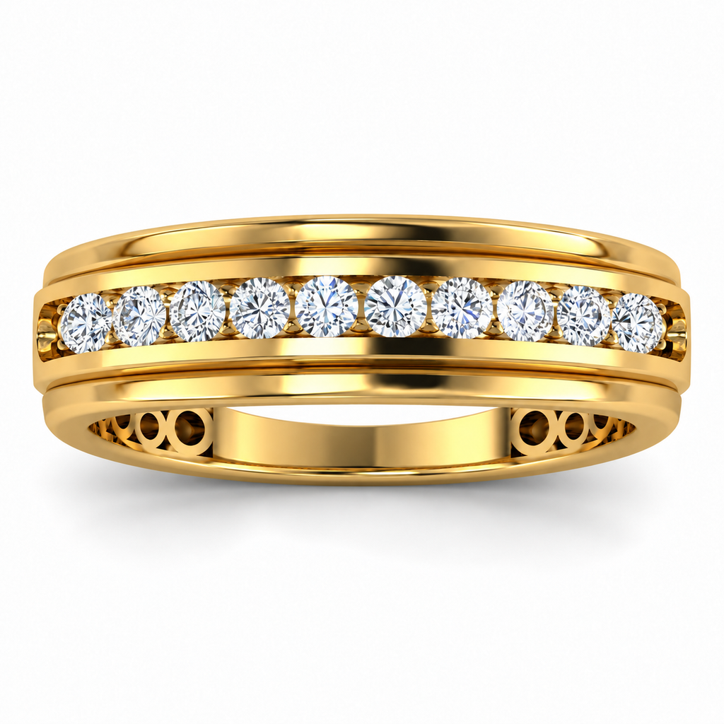 Men's wedding band JFYC-MR-011, view 2