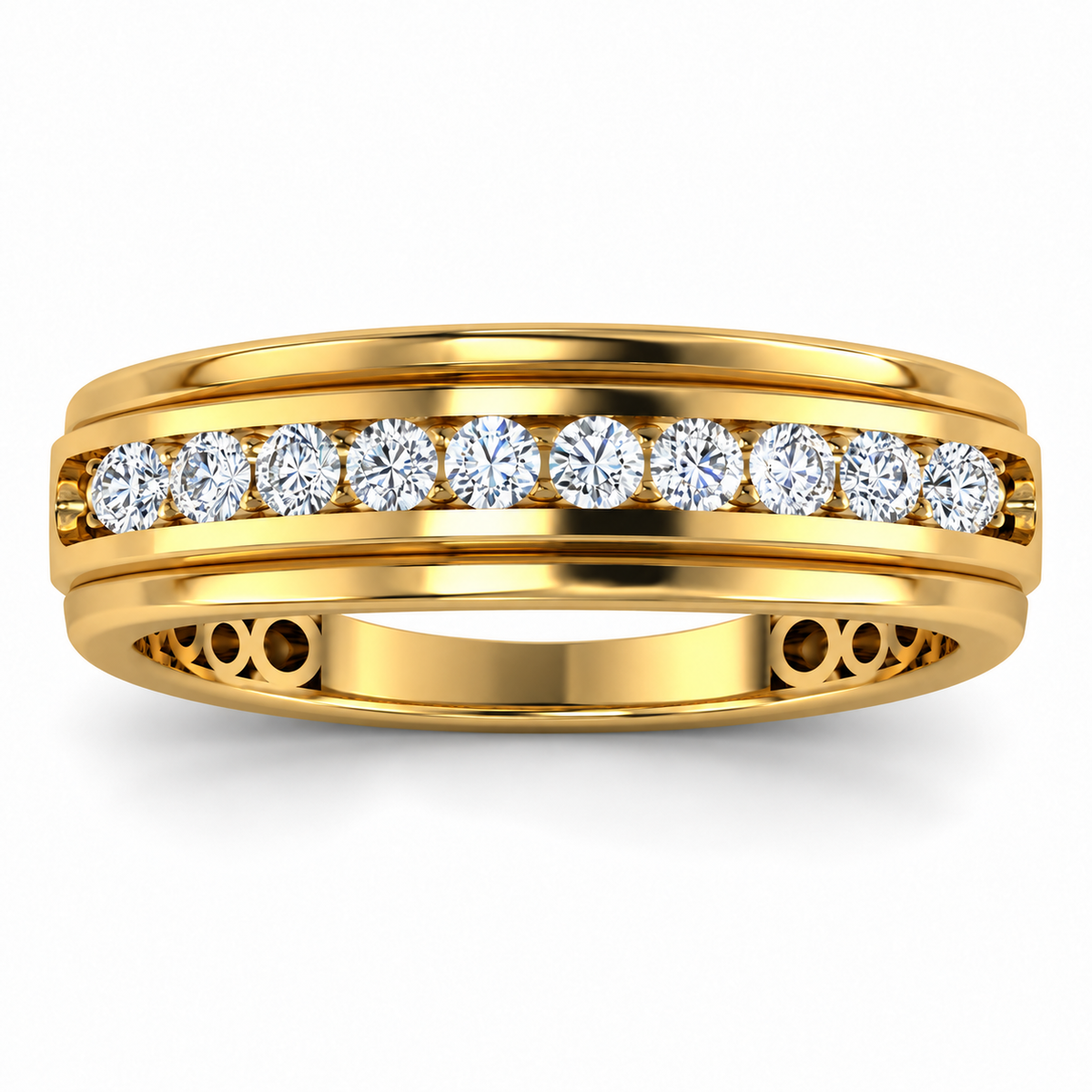 Men's wedding band JFYC-MR-011, view 2