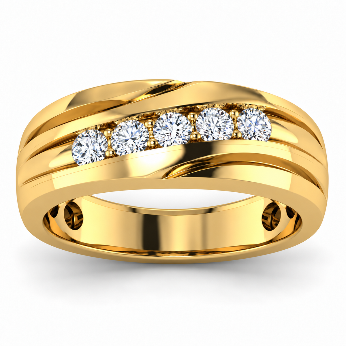 Men's wedding band JFYC-MR-012, view 2