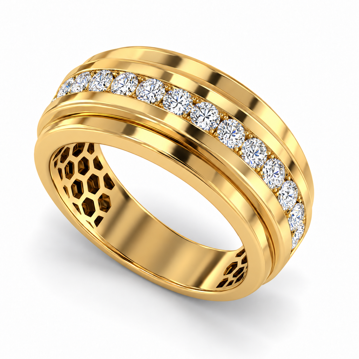 Men's wedding band JFYC-MR-014, view 1