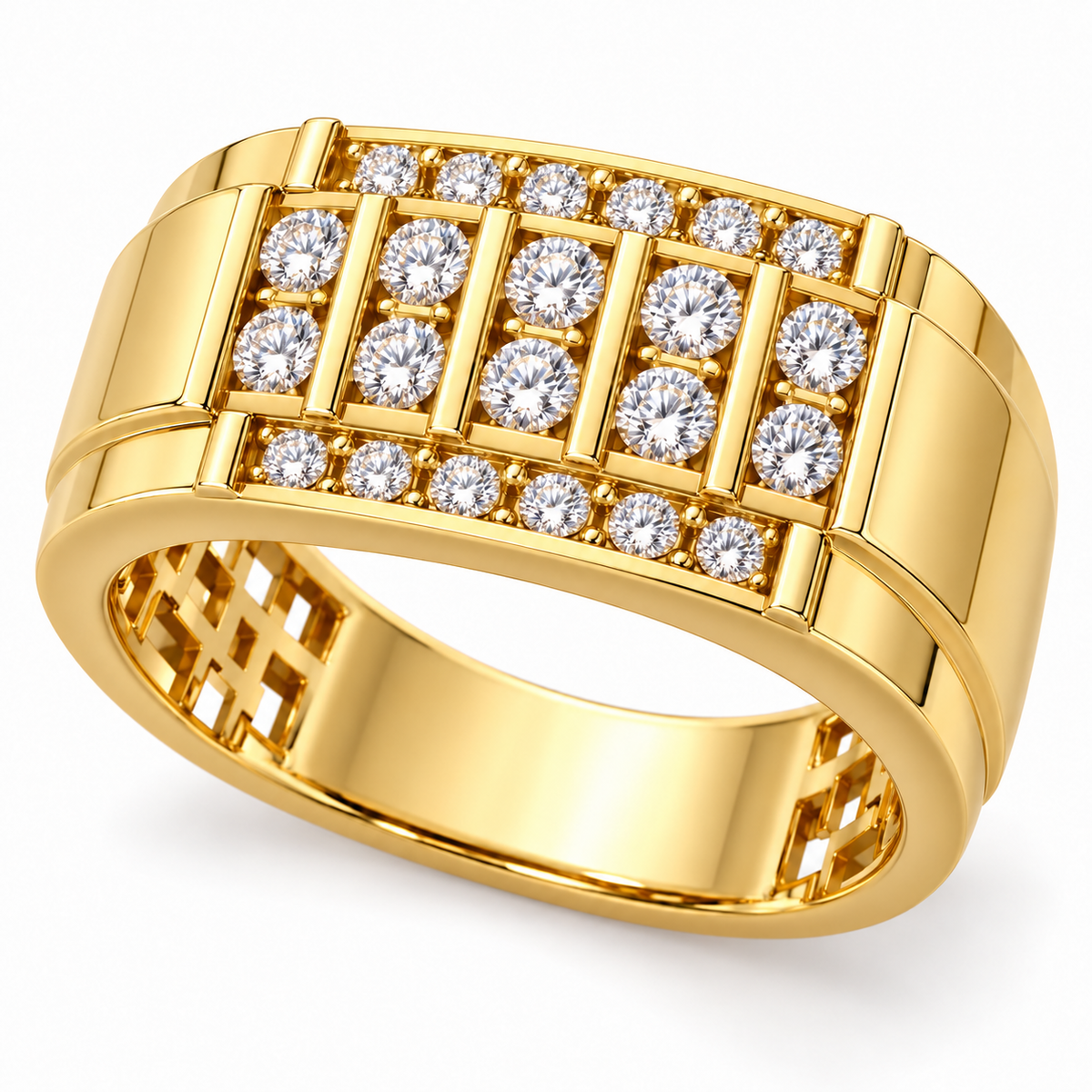 Men's wedding band JFYC-MR-018, view 1