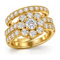 Cushion Halo Round Bridal Ring Set, 0.75 ct angle view