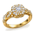 Cushion Cluster Imperial Twist Shank Engagement Ring, 1.50 ct TW angle view