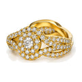 Round Cluster Imperial Split Shank Engagement Ring, 1.50 ct TW angle view