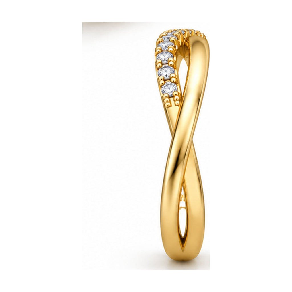 Graduated stone infinity twist band side view
