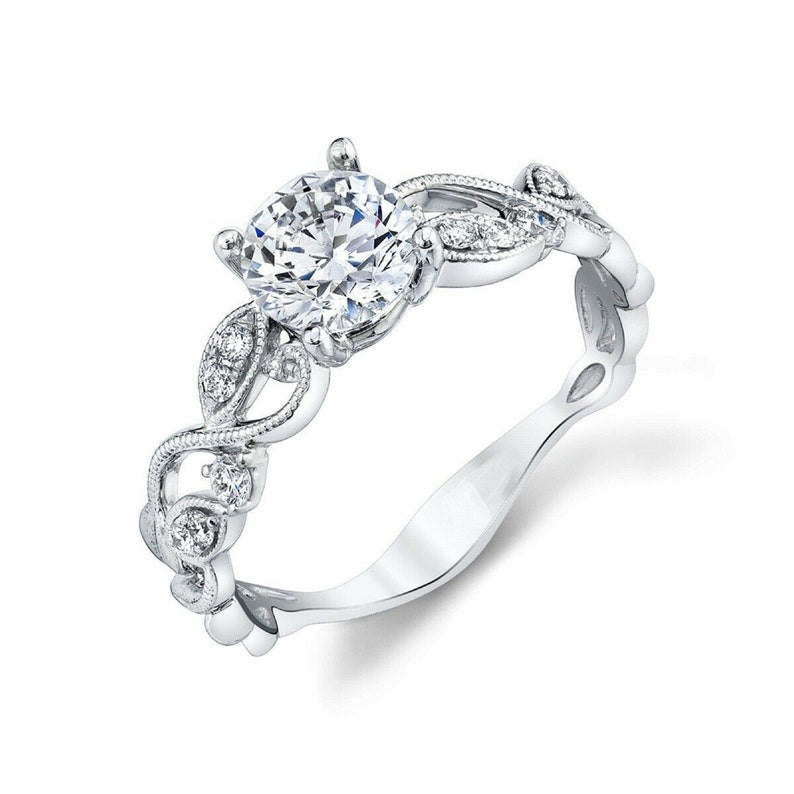 1.15ct Diamond Leaf Style Engagement Wedding Ring Thank Giving Jewelry Gift