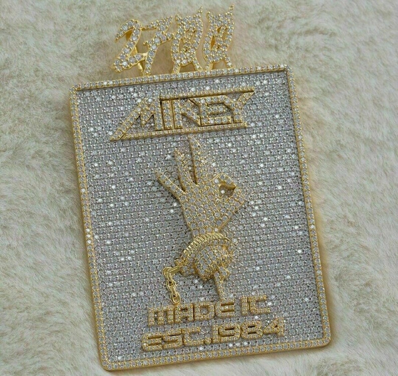 Hip Hop Pendant — Custom Name Rapper Design, 925 Sterling Silver