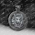 Hip Hop Pendant — Lion Head Medallion Design, 925 Sterling Silver
