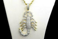 Hip Hop Pendant — Scorpio Zodiac Pendant, Yellow Gold Finish, 925 Sterling Silver