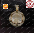 Hip Hop Pendant — Medallion Pendant, Yellow Gold Finish, 925 Sterling Silver