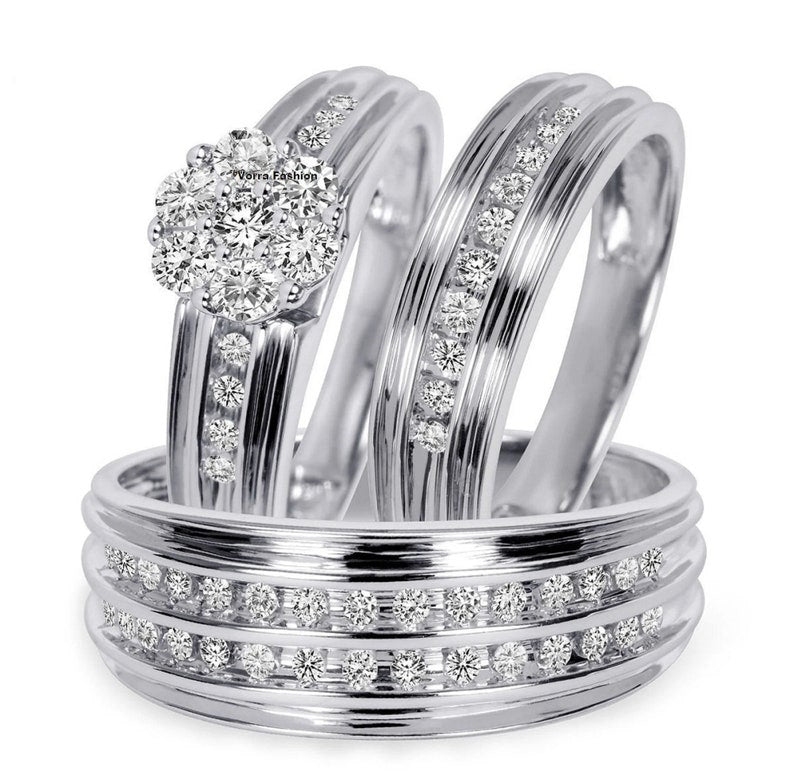 Trio Ring Set Couple's Anniversary - view 2