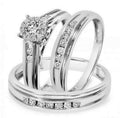 Round Moissanite Trio Ring Set