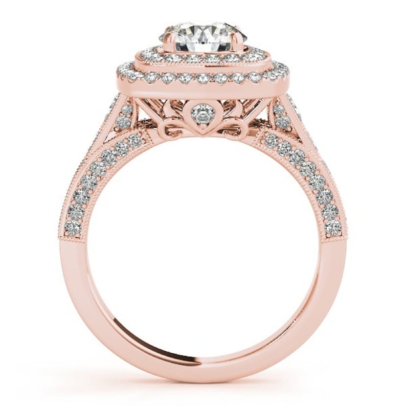 Bridal Ring Set — Round Cut Diamond Classic, White Gold Finish, 925 Sterling Silver (2-Piece)
