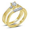 Bridal Ring Set — Round Cut Moissanite