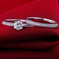 Bridal Ring Set — Round Moissanite