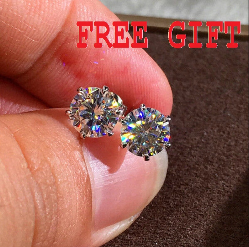 Bridal Ring Set — 3-Stone Past Present Future Moissanite