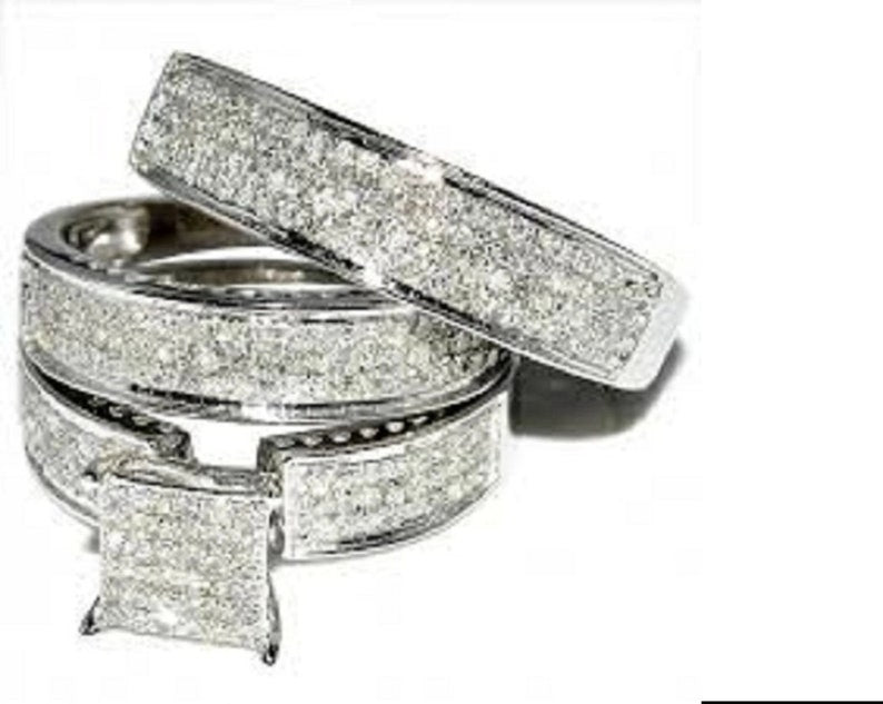 3 Pcs Trio Wedding Bridal Set - view 2