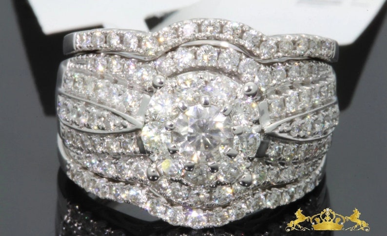 Bridal Ring Set — Round Cut Moissanite