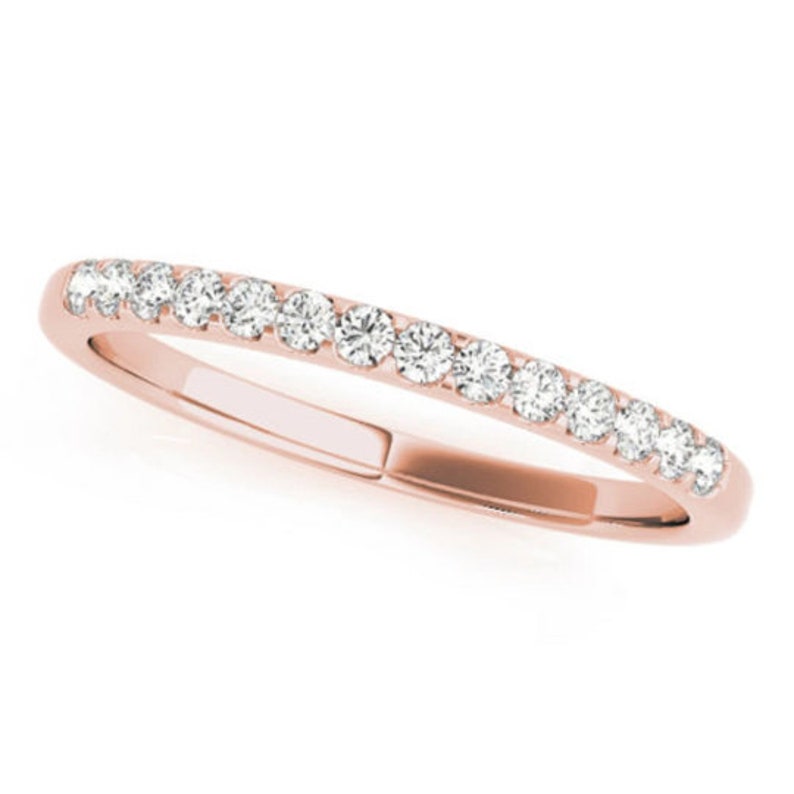 Bridal Ring Set — Round Cut Solitaire Pavé, Rose Gold Finish, 925 Sterling Silver (2-Piece)