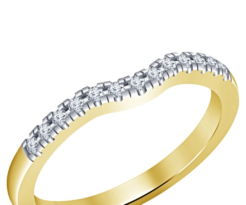 Bridal Ring Set — Cushion Cut Moissanite Halo, Yellow Gold Finish, 925 Sterling Silver (2-Piece)