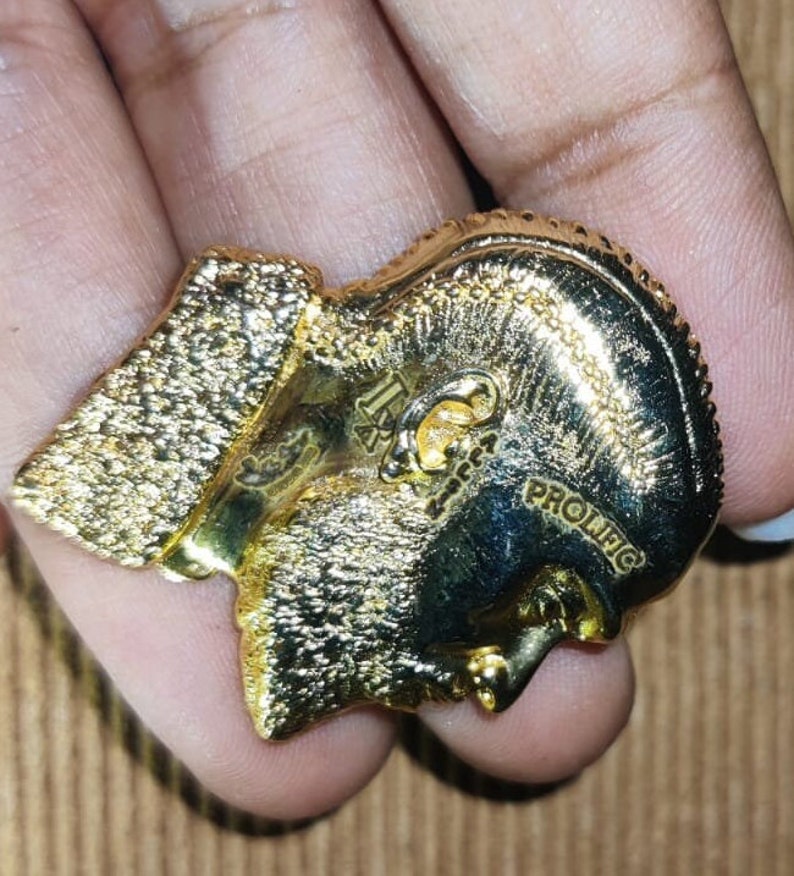 Hip Hop Pendant — Rapper Pendant, Yellow Gold Finish, 925 Sterling Silver