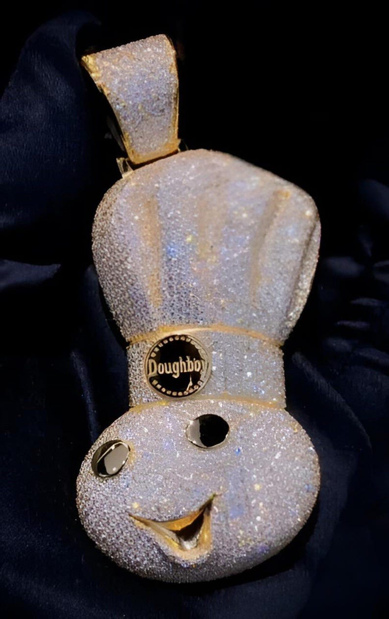 Hip Hop Pendant - Cute Cartoon Doughboy