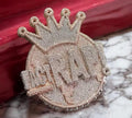 Hip Hop Pendant — "FACT RAP" Word Pendant, Yellow Gold Finish, 925 Sterling Silver