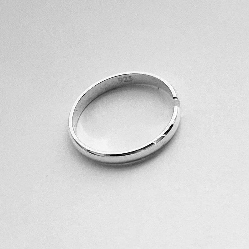 Toe Ring — Plain Band, Yellow Gold Finish, 925 Sterling Silver