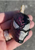 Hip Hop Pendant — Spider Man Mask Design, 925 Sterling Silver