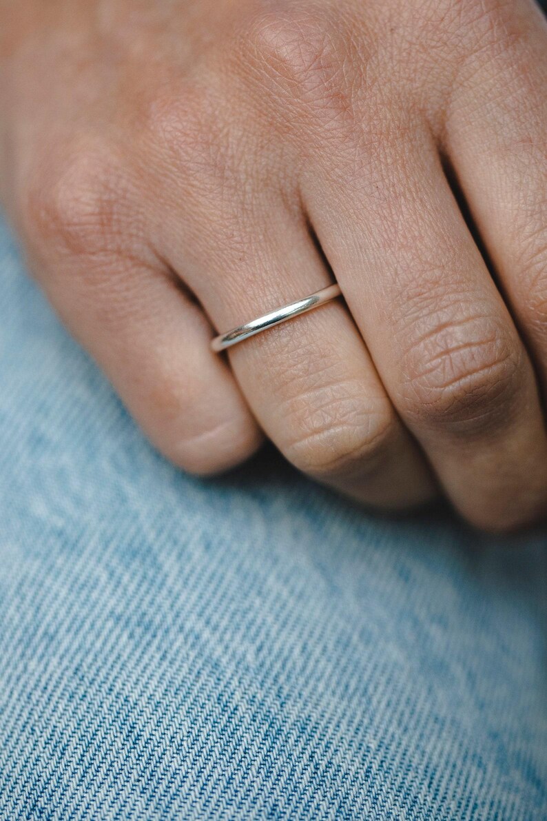 Toe Ring — Plain Band, Yellow Gold Finish, 925 Sterling Silver