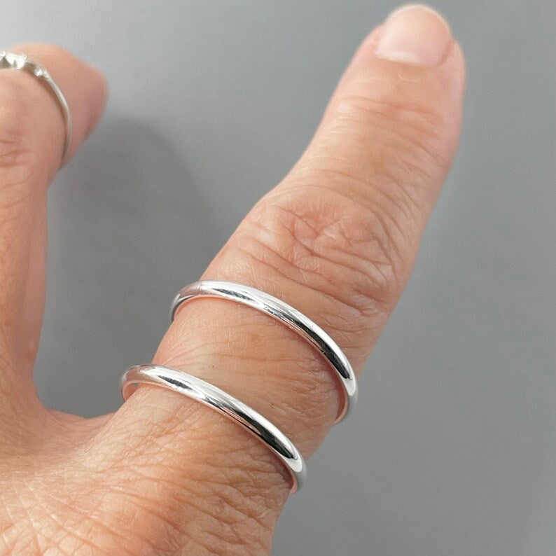 Toe Ring — Plain Band, Yellow Gold Finish, 925 Sterling Silver