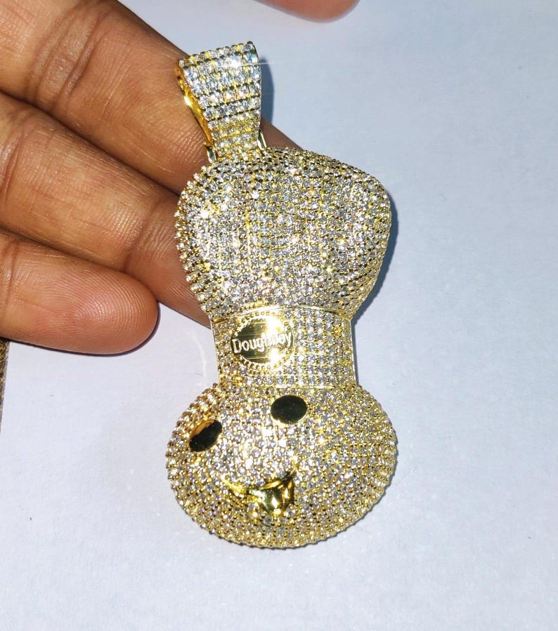 Hip Hop Pendant - Cute Cartoon Doughboy