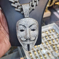 Hip Hop Pendant — Fashion Iced Out Statement Necklace, Yellow Gold Finish, 925 Sterling Silver