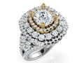 Bridal Ring Set — Cushion Double Halo Moissanite