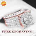 Bridal Ring Set — Royal 2ct Round Moissanite Band