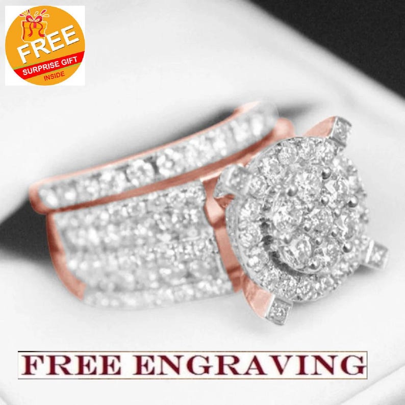 Bridal Ring Set — Royal 2ct Round Moissanite Band