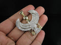 Hip Hop Pendant — Egyptian Eagle God Pendant, Yellow Gold Finish, 925 Sterling Silver