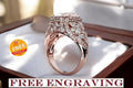 Bridal Ring Set — Round Cut Royal Moissanite, Rose Gold Finish, 925 Sterling Silver (2-Piece)