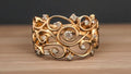 Bridal Ring Set — Ivy Nature-Inspired Round Cut CZ, Rose Gold Finish, 925 Sterling Silver (2-Piece)