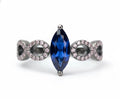 Bridal Ring Set — Marquise Tiara Moissanite