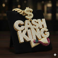 Hip Hop Pendant — Cash King Medallion, Yellow Gold Finish, 925 Sterling Silver