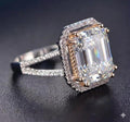 Bridal Ring Set — Radiant Cut Promise Moissanite