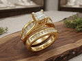 Bridal Ring Set — Princess Cut Moissanite