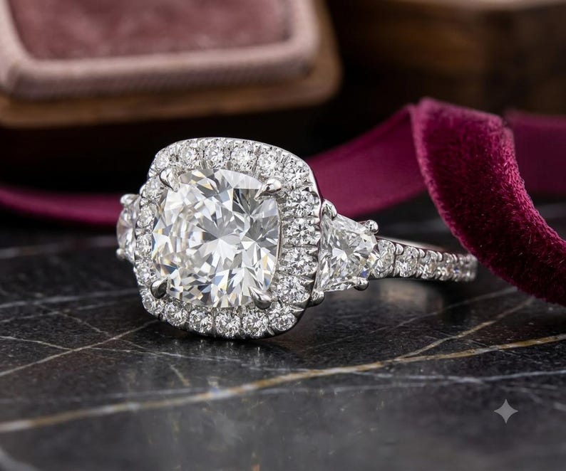 Bridal Ring Set — Round Cut Solitaire Diamond, White Gold Finish, 925 Sterling Silver (2-Piece)