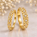 Bridal Ring Set — Filigree Leaf-Motif Couple Bands